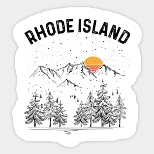 Rhode Island State Vintage Retro Sticker